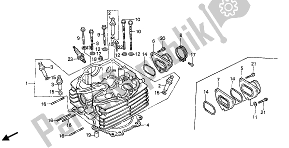Todas las partes para Cabeza De Cilindro de Honda XBR 500S 1987