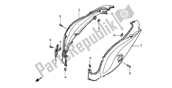 Tutte le parti per il Copertura Del Corpo del Honda PES 150R 2010