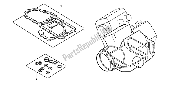 All parts for the Eop-2 Gasket Kit B of the Honda ST 1300A 2009