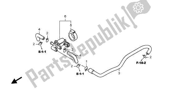 All parts for the Air Injection Control Valve of the Honda CBF 600 NA 2008