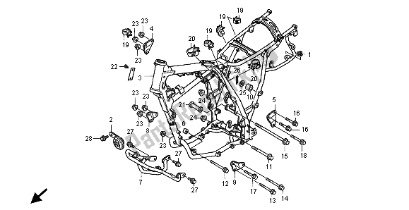 Tutte le parti per il Corpo Del Telaio del Honda XLR 125R 1998