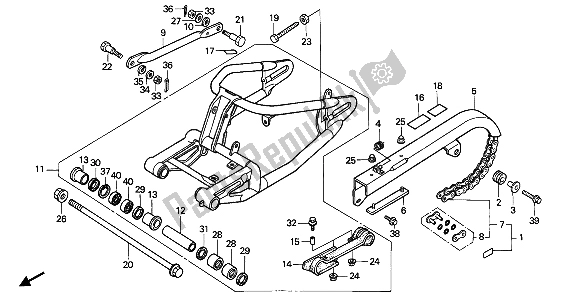 Todas las partes para Basculante de Honda VT 600C 1989