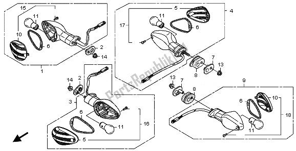 Toutes les pièces pour le Clignotant du Honda CBR 600 RR 2010