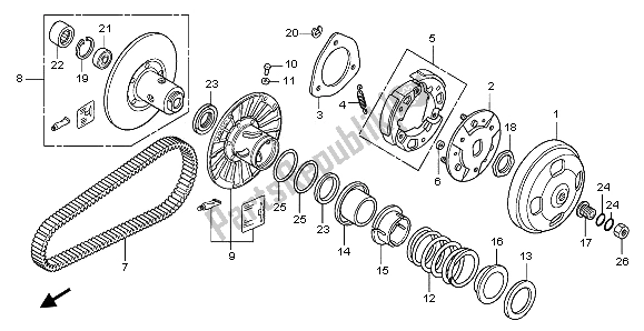 Tutte le parti per il Faccia Guidata del Honda SH 300 2009