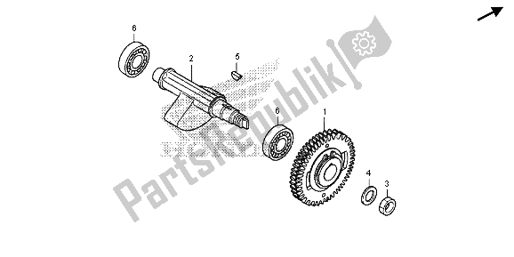 Toutes les pièces pour le Arbre D'équilibrage du Honda CRF 250M 2015
