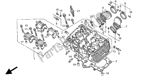 Todas las partes para Cabeza De Cilindro de Honda CB 500 1999