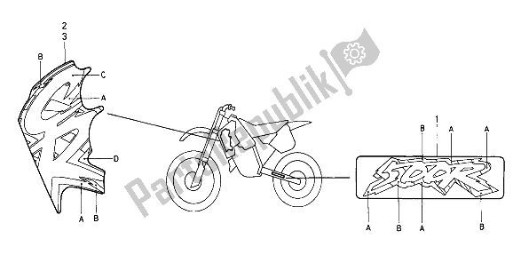 Todas las partes para Marca de Honda CR 500R 1994