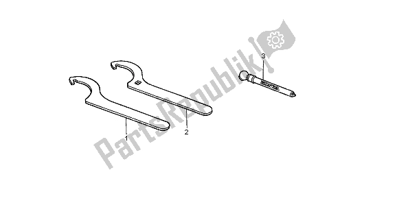 All parts for the Fop-2 Spanner of the Honda XR 400R 1998