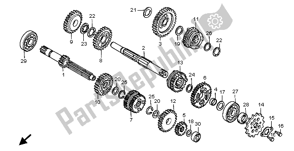 All parts for the Transmission of the Honda CR 80R SW 1999