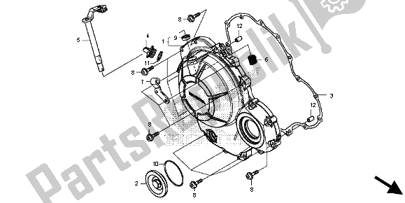 Tutte le parti per il Coperchio Carter Destro del Honda CB 500 FA 2013