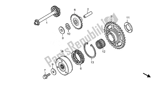 Todas las partes para Embrague De Arranque de Honda CBR 1000 RR 2008