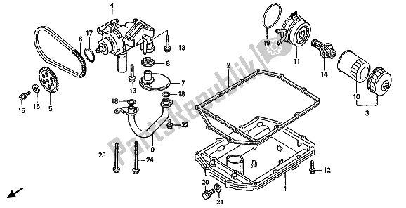 Tutte le parti per il Pompa Dell'olio del Honda ST 1100A 1993