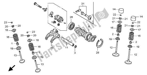 Todas las partes para árbol De Levas Y Válvula de Honda CRF 450X 2009