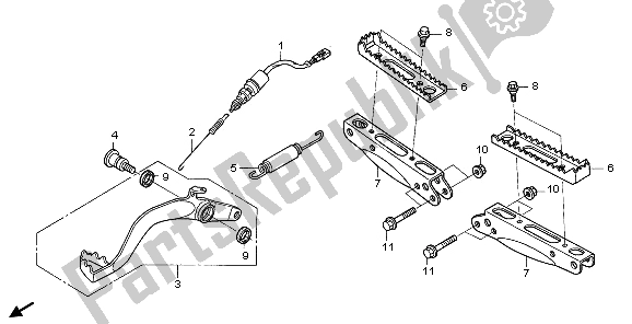 Todas las partes para Paso Y Pedal de Honda TRX 680 FA Fourtrax Rincon 2006