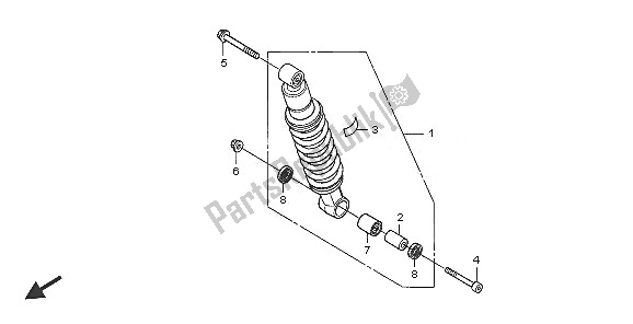 Tutte le parti per il Cuscino Posteriore del Honda XR 125L 2005