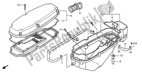 Todas las partes para Filtro De Aire de Honda XL 125V 2006