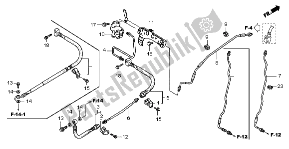 Wszystkie części do Przewody Hamulcowe Honda VTX 1800C 2003