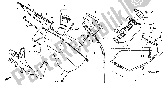 Wszystkie części do Zbiornik Paliwa Honda NSS 250A 2011