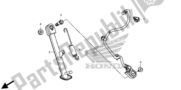 Tutte le parti per il In Piedi del Honda CB 500 FA 2013