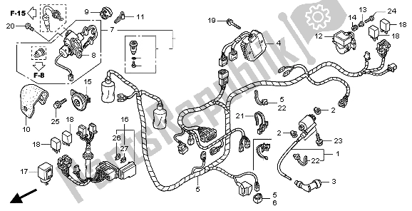 All parts for the Wire Harness of the Honda PES 125 2007