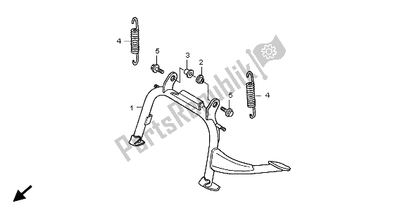 All parts for the Stand of the Honda SH 150 2006