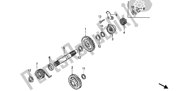 Todas las partes para Husillo De Arranque de Honda CR 125R 1985