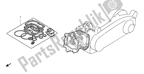 All parts for the Eop-1 Gasket Kit A of the Honda NSS 250A 2009