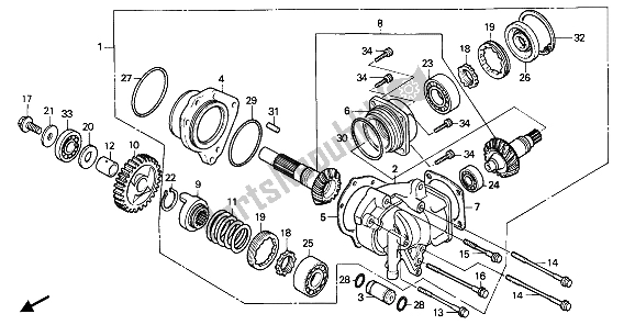 Todas las partes para Eje Transversal de Honda PC 800 1990