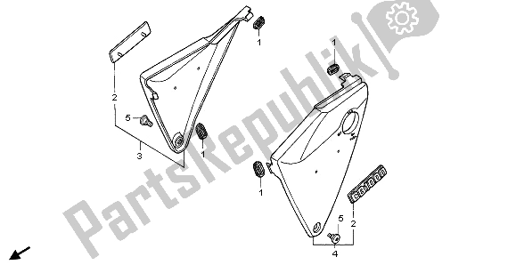 Tutte le parti per il Coperchio Laterale del Honda CB 1000F 1996