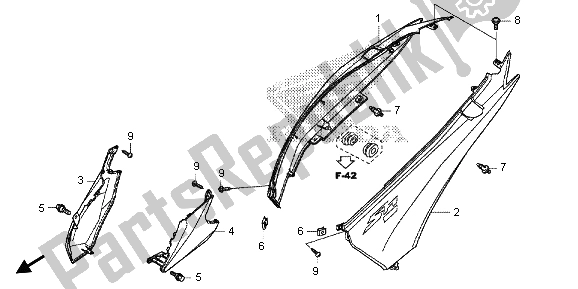 All parts for the Body Cover of the Honda SH 125 AD 2013