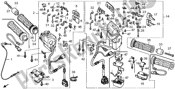 Tutte le parti per il Interruttore Maniglia del Honda GL 1800A 2006