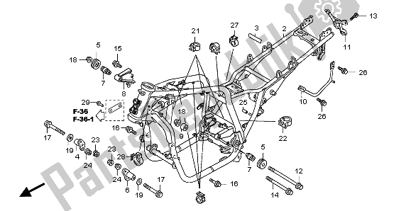 Tutte le parti per il Corpo Del Telaio del Honda CB 1300 2007