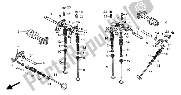 All parts for the Camshaft & Valve of the Honda XRV 750 Africa Twin 2000