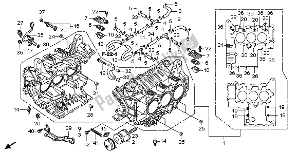 Todas as partes de Bloco De Cilindros do Honda GL 1800A 2006