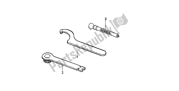 All parts for the Tools of the Honda CR 500R 1 1990