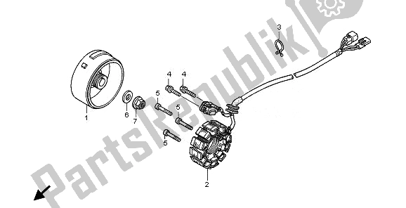 Wszystkie części do Generator Honda CRF 450X 2011