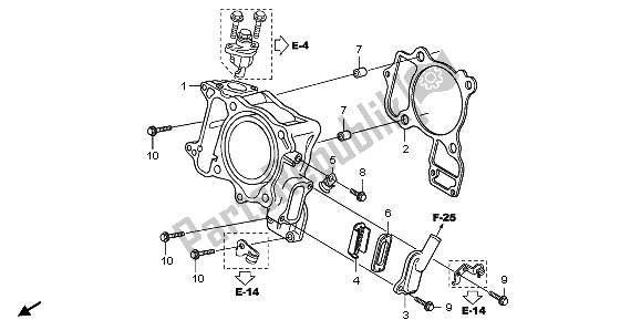 Alle onderdelen voor de Cilinder & Membraan van de Honda NSS 250A 2008