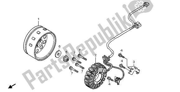 All parts for the Generator of the Honda XL 125V 2009
