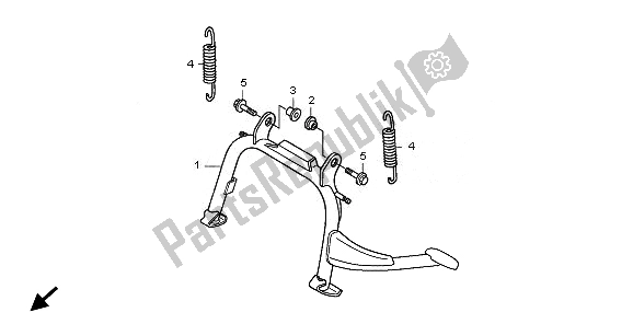 All parts for the Stand of the Honda SH 150R 2011