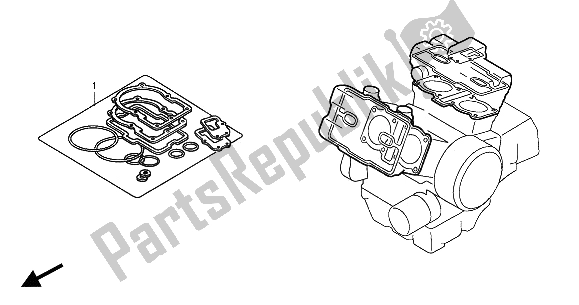 All parts for the Eop-1 Gasket Kit A of the Honda VFR 800 FI 2000