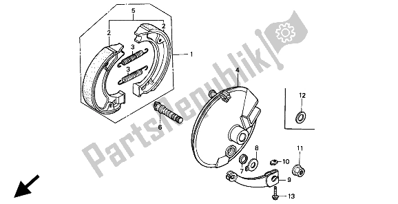 Toutes les pièces pour le Panneau De Frein Avant du Honda XR 80R 1994