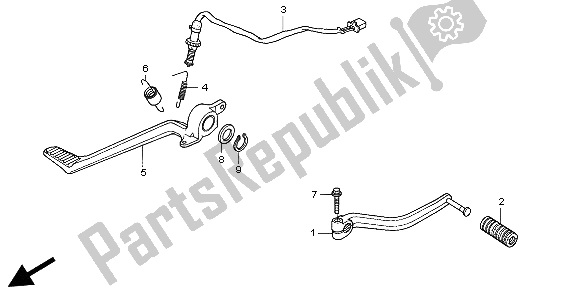 Alle onderdelen voor de Rempedaal & Verander Pedaal van de Honda CBR 1100 XX 1999
