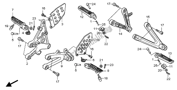 Tutte le parti per il Passo del Honda CBR 600 RR 2006