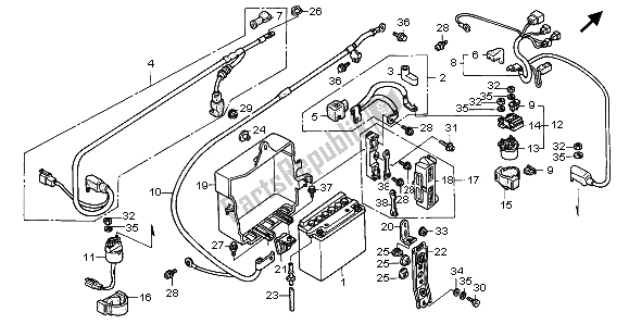 Toutes les pièces pour le Batterie du Honda GL 1500 SE 1996