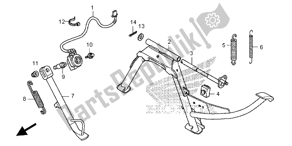 All parts for the Stand of the Honda SH 125 AD 2013