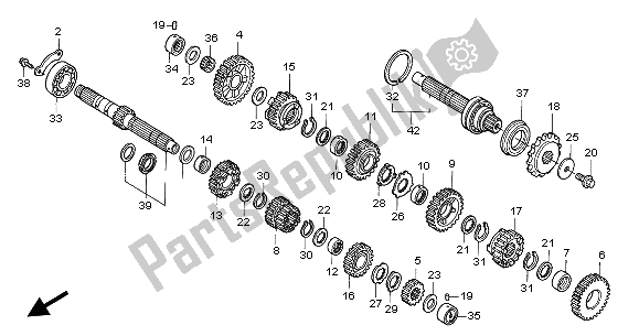 All parts for the Transmission of the Honda CBR 1100 XX 2002