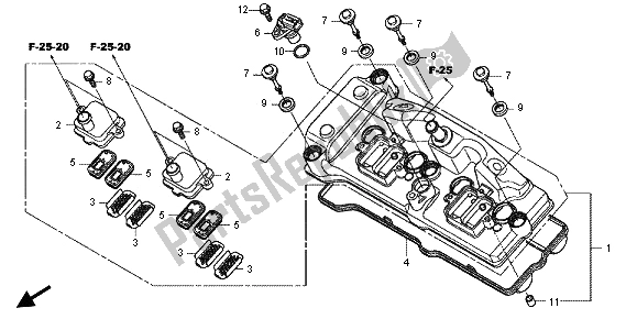 Todas las partes para Cubierta De Tapa De Cilindro de Honda CBR 1000 RR 2013