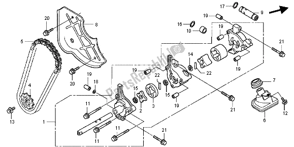 All parts for the Oil Pump of the Honda GL 1800 2013