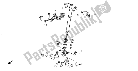 Todas las partes para Eje De Dirección de Honda TRX 450 FE Fourtrax Foreman ES 2004