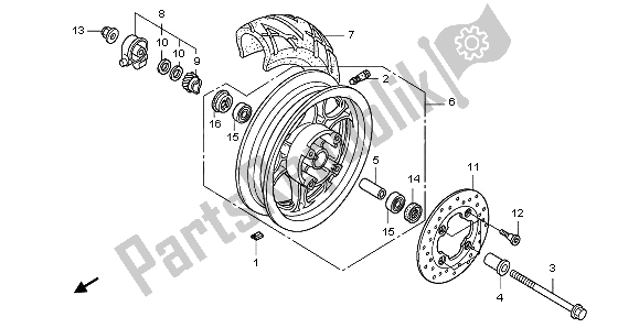 Todas las partes para Rueda Delantera de Honda PES 125 2013